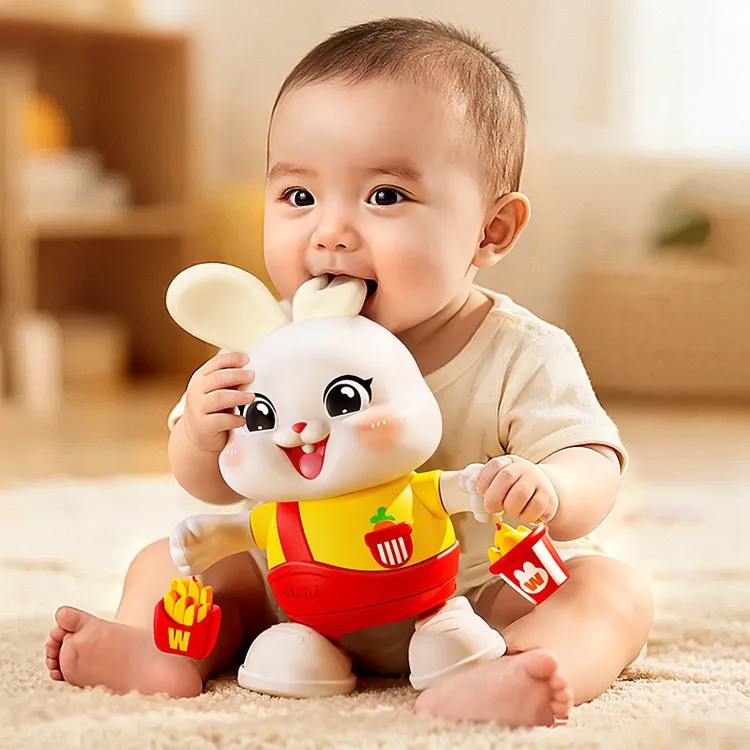 电动小福兔婴儿玩具会唱歌跳舞助力宝宝抬头训练新生儿可蓝牙礼物