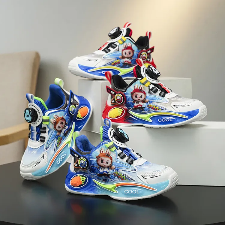 2025新款宝宝鞋灯光鞋儿童运动鞋男童秋季旋转扣发光鞋轻便休闲鞋