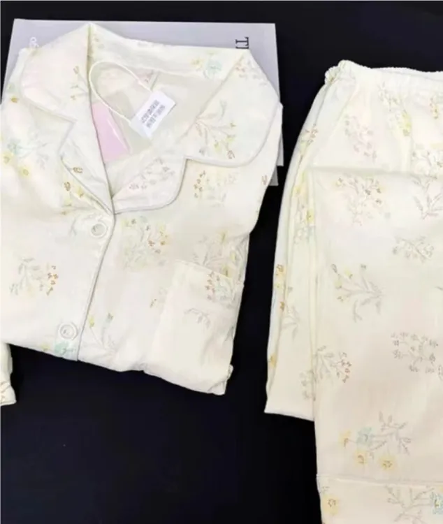 【长袖胸垫版】新款专柜版轻奢长袖胸垫款舒适睡衣可居家可外穿NN