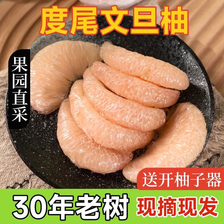 福建仙游度尾文旦柚老树红心当季新鲜现摘酸甜多汁无虾线柚子