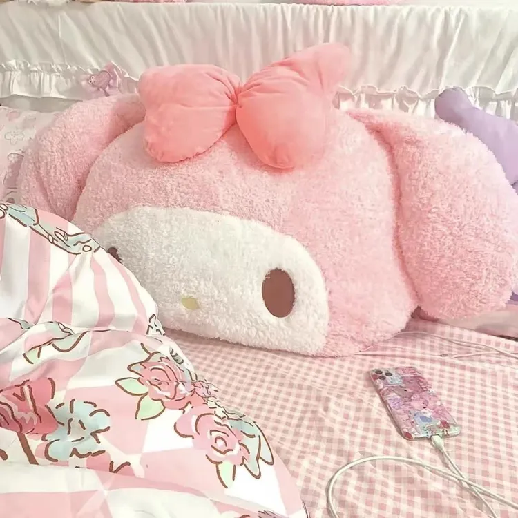 美乐蒂抱可爱超大少女大女朋友玩偶卡通靠枕床头沙发靠垫靠背kkv