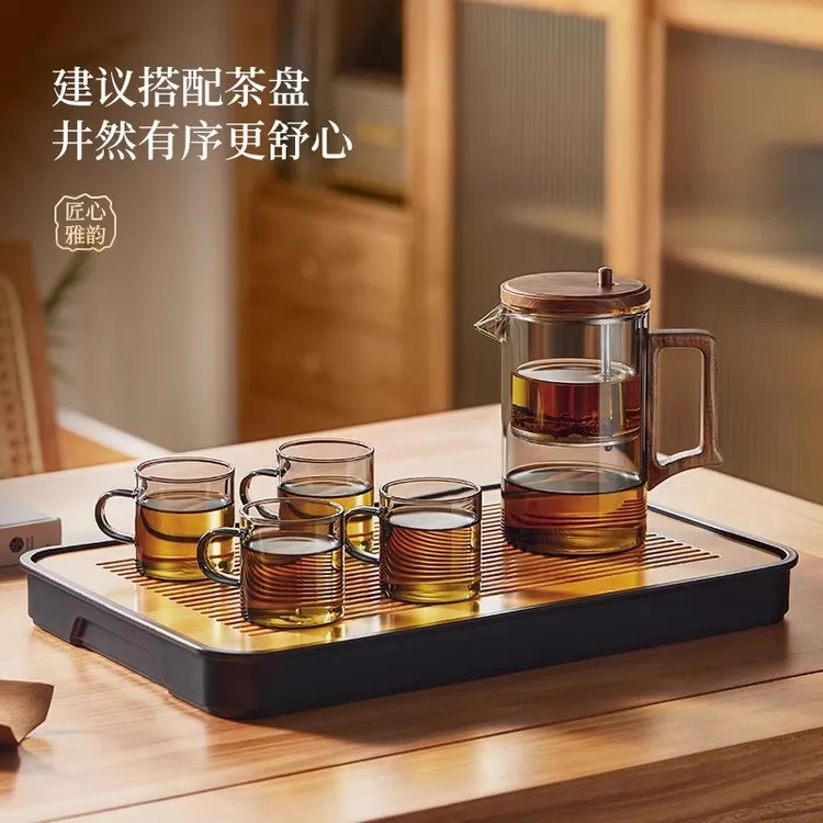 茶水分离飘逸泡茶杯功夫耐高温喝水杯子茶壶茶杯玻璃茶具杯子