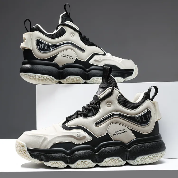 2025秋冬季新款男鞋运动鞋子系带男士休闲鞋厚底增高防滑耐磨减震