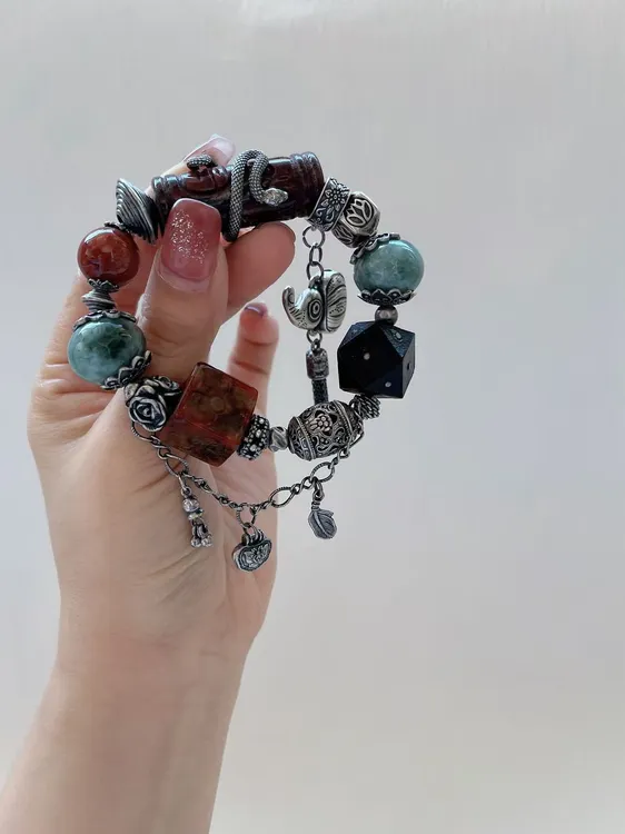 黄铜木质手链 DIY手工饰品配件手串手链项链挂件、手工串珠散珠