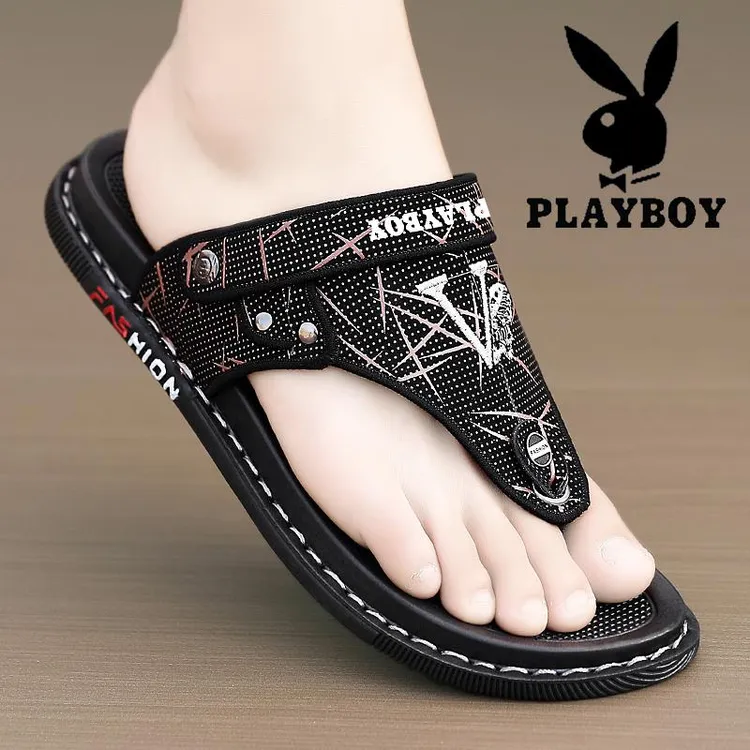 花花公子人字拖男夏季新款运动两用夹脚拖鞋时尚休闲防滑沙滩凉鞋