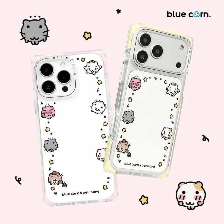 Bluecorn蓝色苞米联名朱小仓小相框适用iPhone17/16/ProMax手机壳