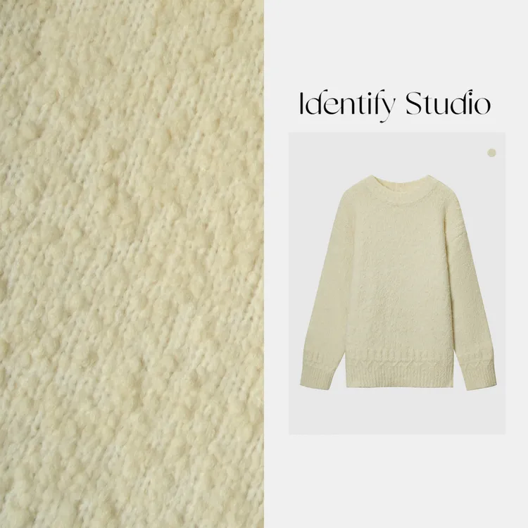 IDENTIFY冬季日韩系温柔慵懒风圆领羊毛衣新款上衣25AWN110608