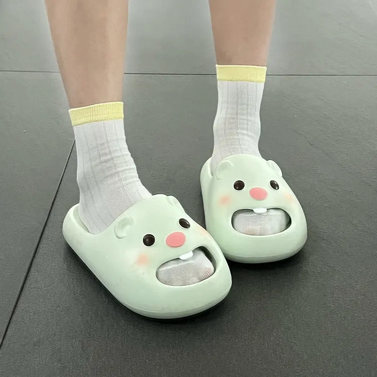 2025新款夏季外穿可爱拖鞋女款网红loopy厚底轻便防滑卡通凉拖女