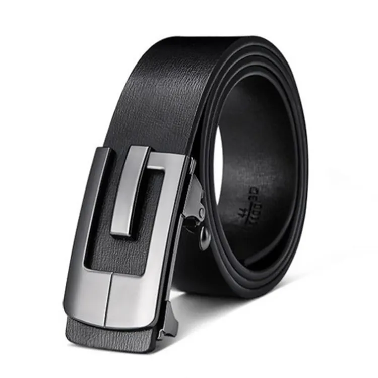 轻职风男款高档自动扣皮带真皮腰带男士裤腰带商务皮带父亲节礼物