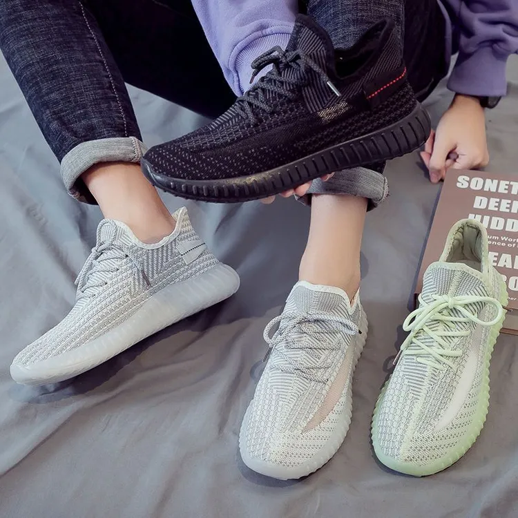 2025新款飞织网面鞋百搭情侣款透气休闲鞋运动鞋透气软底鞋潮鞋