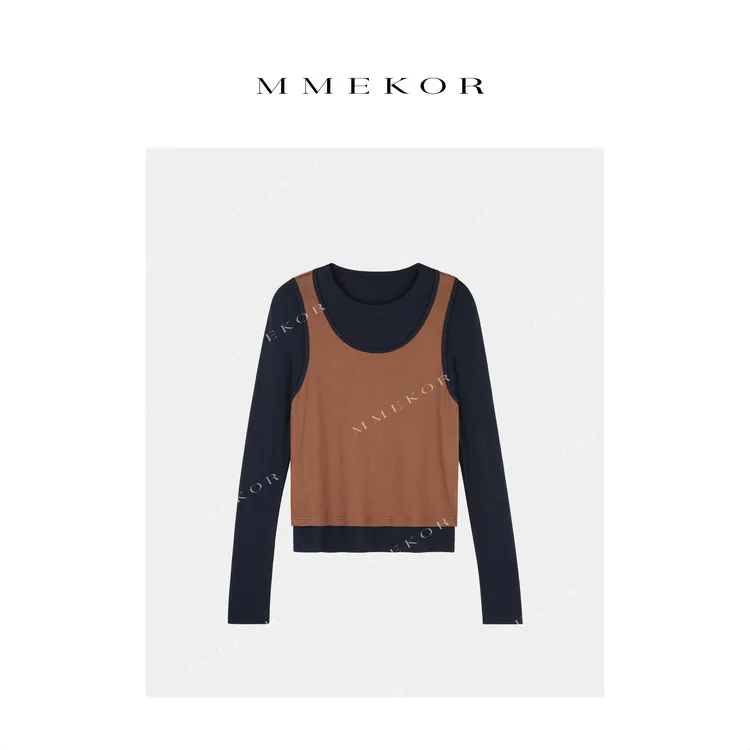 MMEKOR“派大星”T恤 2025新款秋款职场不费力休闲上衣 30557