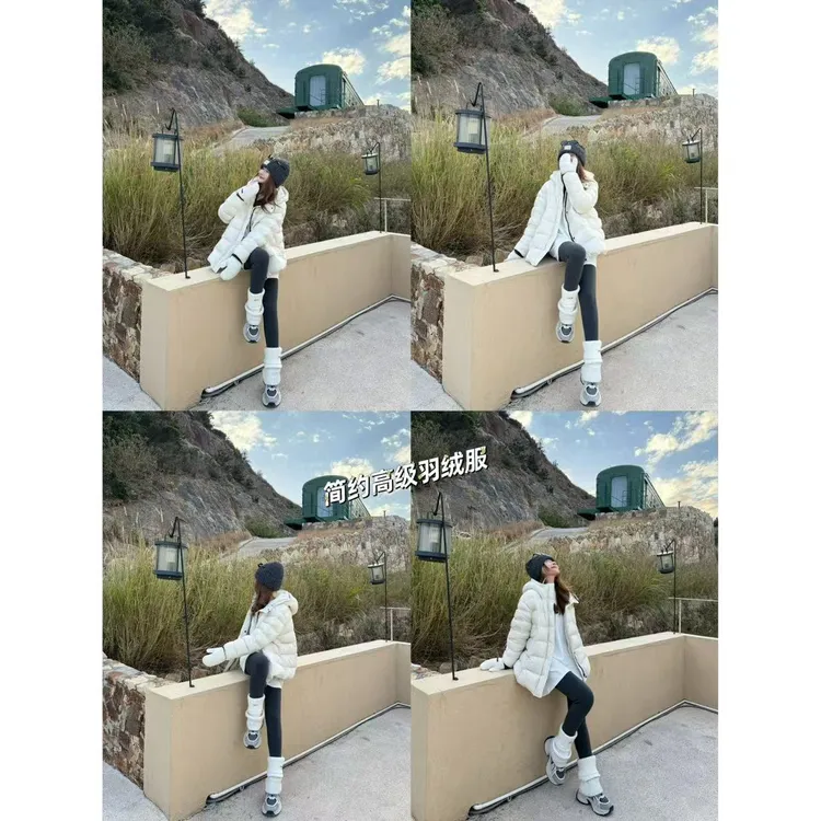 【六六大顺羽绒服白色洋气】小允姐姐2025新款时尚高级羽绒服