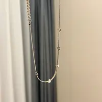 铜合金项链 PP.铜合金五花项链 淡浅金色(不可碰水)