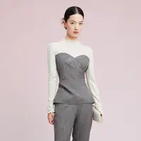 【晨粉专享价】高级通勤时尚修身针织衫上衣女