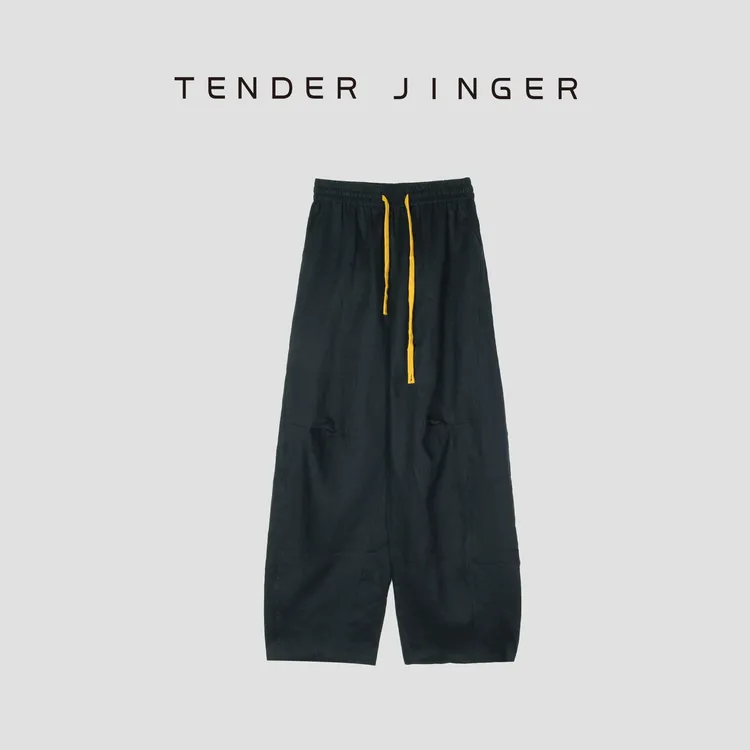 Tender Jinger设计感松紧腰阔腿休闲裤T52SZS30554