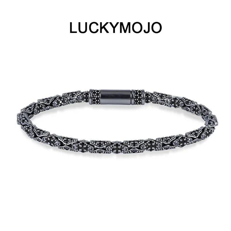 LUCKYMOJO 925银手链 璀璨镂空手腕手链轻奢小众情侣男配饰