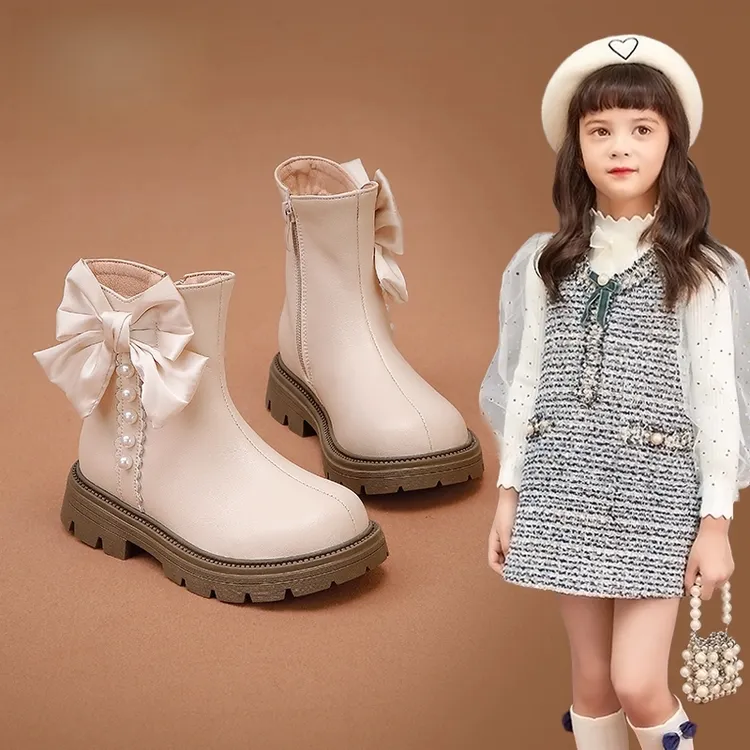 女童靴子儿童软底防滑马丁靴2025新款秋季小女孩单靴宝宝二棉短靴