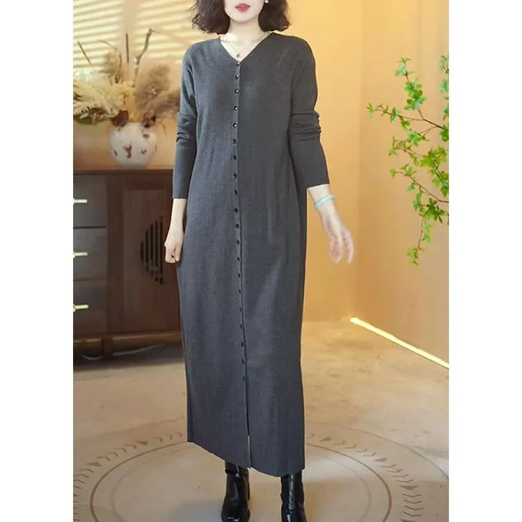 【X470】2025新款时尚百搭宽松显瘦羊绒连衣裙