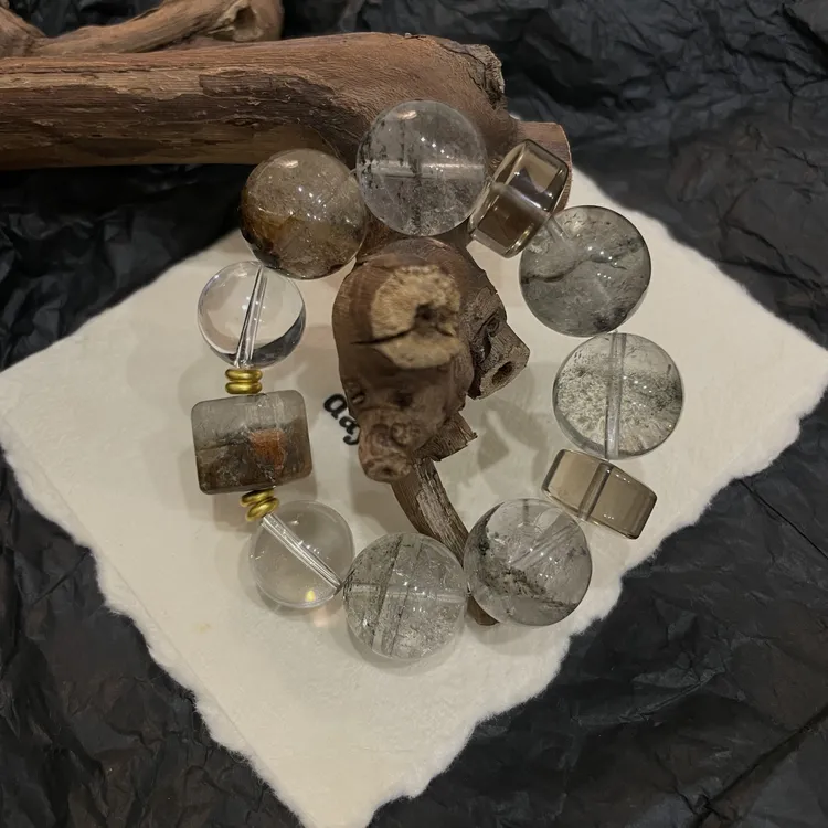 【大权在握】+18.5-19m绿幽灵+16m白水晶原创天然水晶多样性TY271