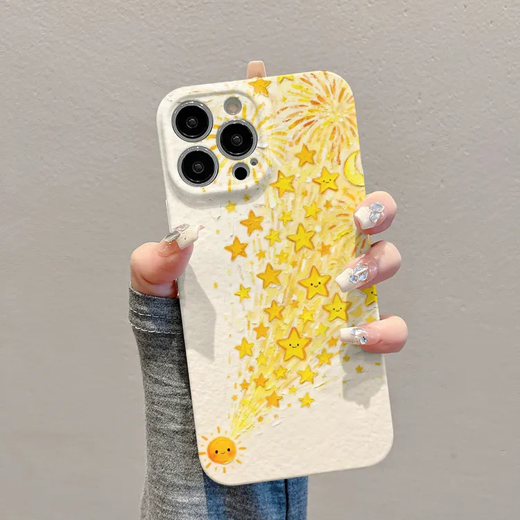 星星太阳适用苹果17/16菲林硬手机壳小米15vivo华为p70oppo防摔