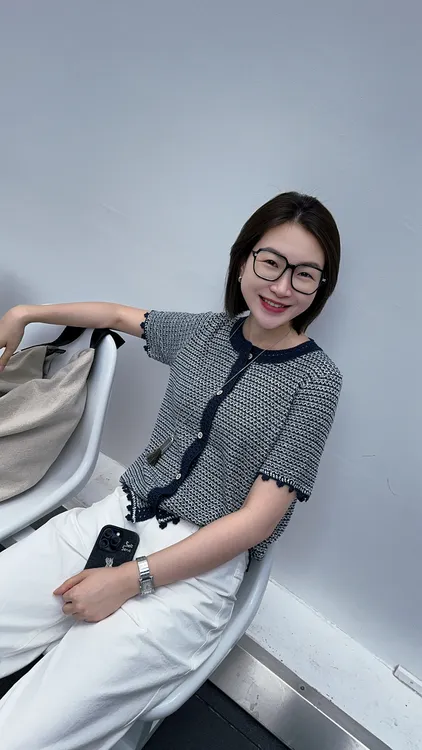 072 & RICE【北海道】和纸+莱赛尔+棉 夏季休闲圆领针织开衫 32JH01