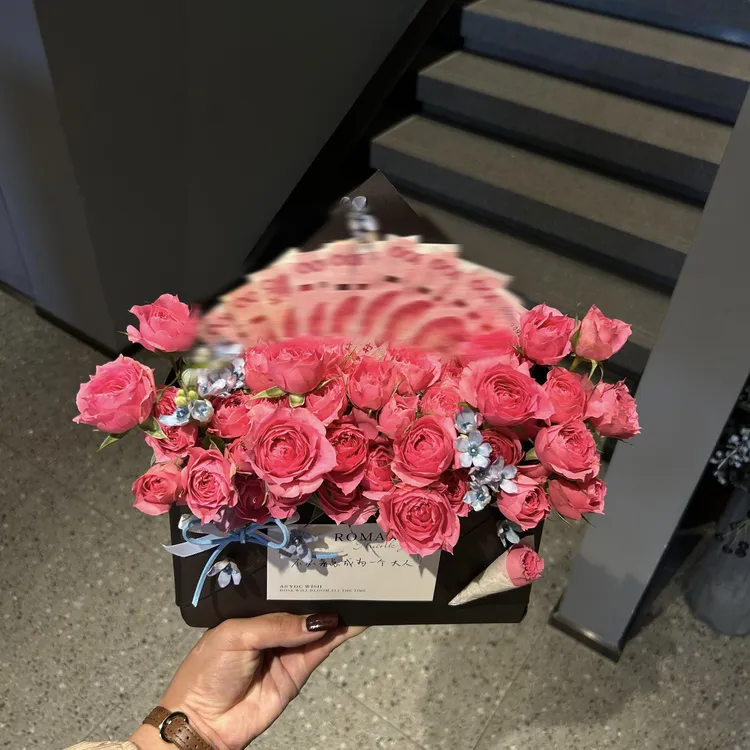 冬天的情书信封花盒春日来信花礼盒情人节520表白情书鲜花礼品盒