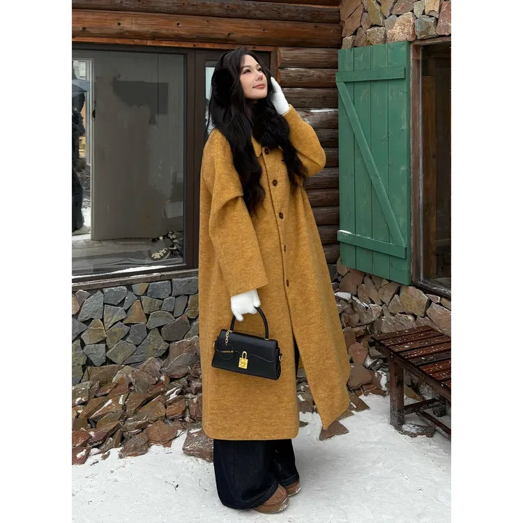 BB【暮光之城】蛋妹大码女装微胖mm显瘦冬季中长款棉服大衣DM35412