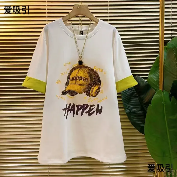 女装2025春夏季新款上衣女短袖t恤半袖显瘦胖妹妹胖mm洋气时尚