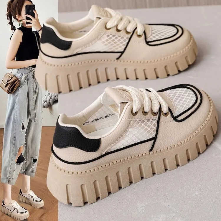 安踏精选运动休闲鞋女士2025新款夏季网面透气休闲鞋软底运动适配