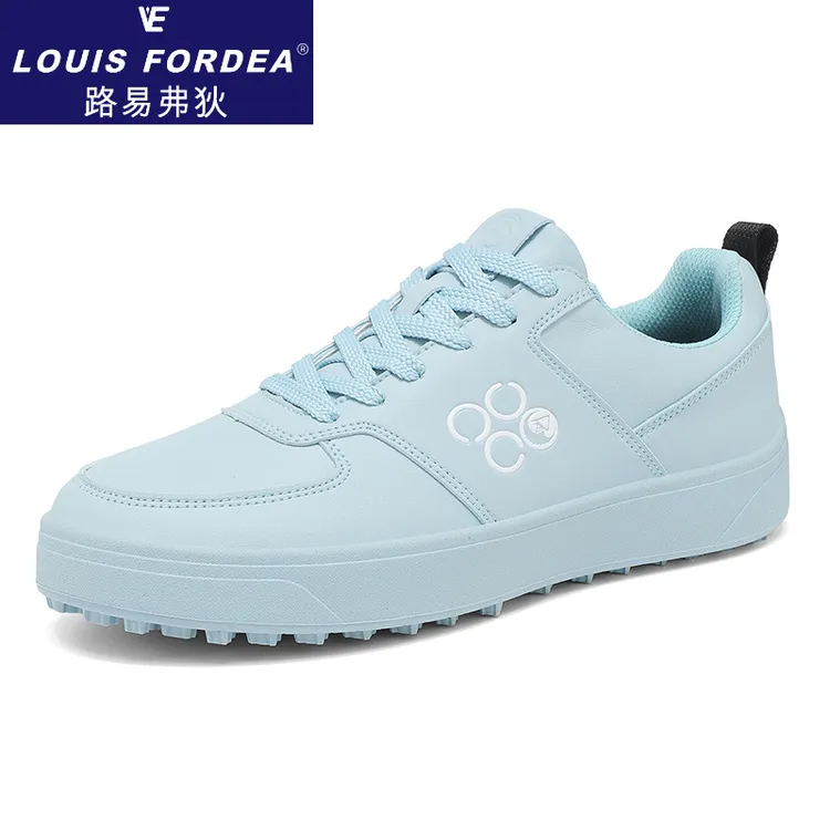 Louis Fordea/路易弗狄情侣男女款板鞋防滑高尔夫鞋高档小白鞋子