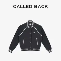 CALLED BACK针织毛衣外套女秋季新款休闲立领棒球服毛衫