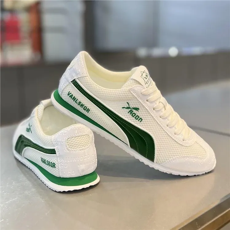 dqvo男鞋2025年夏季新款潮流软底运动时尚男士网面透气厚底阿甘鞋