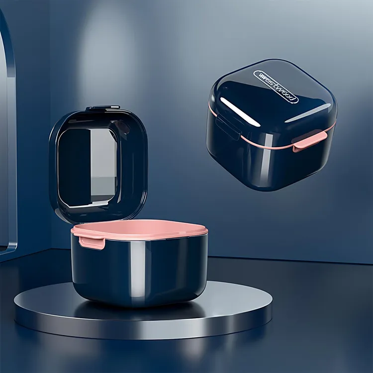 牙套收纳盒子小便携可爱儿童清洗装假牙套盒老人牙齿保持器矫正器