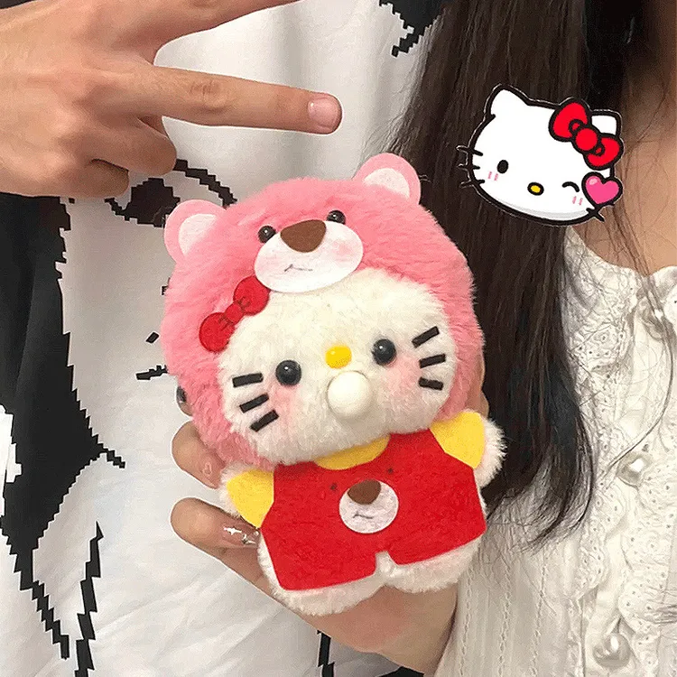 会吐泡泡diy手工制作草莓熊kt猫玩偶材料包HelloKitty新年礼物