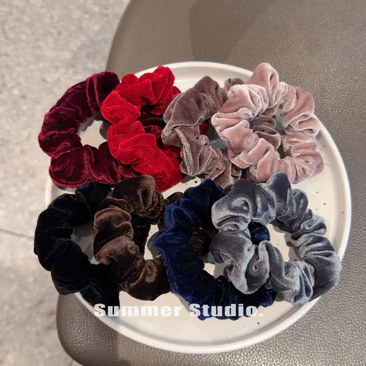 8个色~闭眼入~实用好搭弹性好 基础丝绒小肠圈不伤发圈发绳头绳