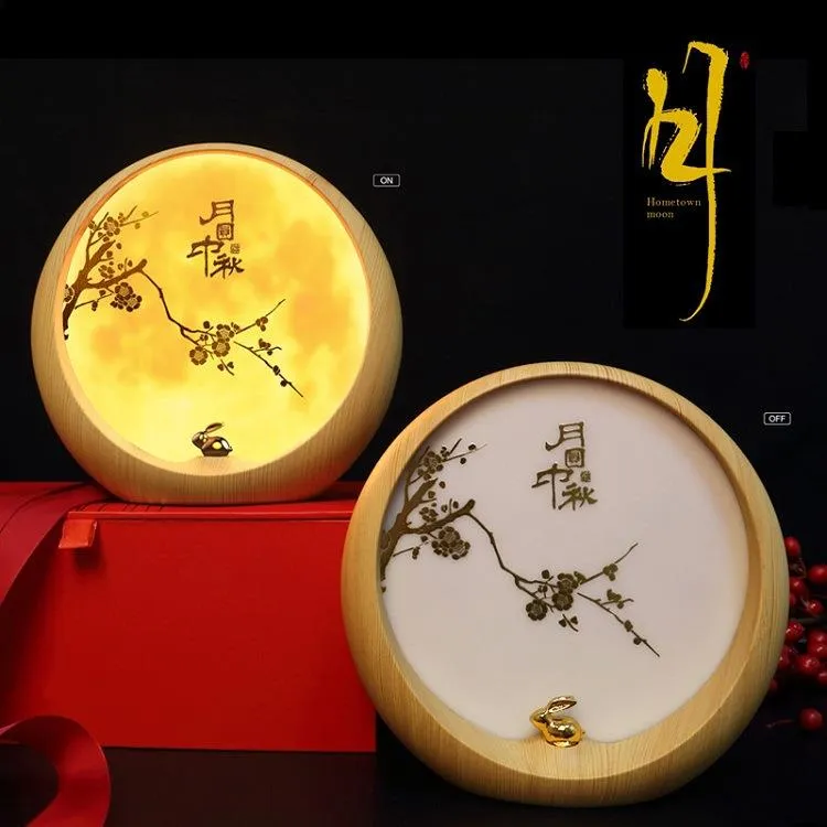 隐月灯情景氛围灯创意装饰摆件LED床头台灯礼品小夜灯生日礼物