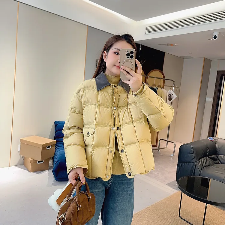 【欧加粒粒】韩版休闲百搭翻领单排扣短外套保暖  F25110401