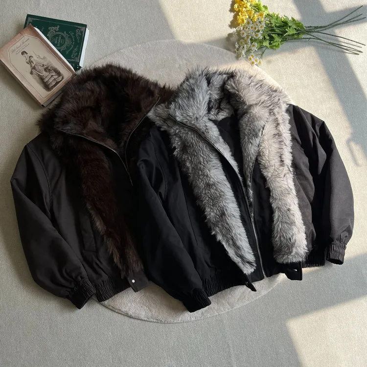 「二代极地狼王」狼毛座山雕假两件棉服外套夹克加厚外套男女