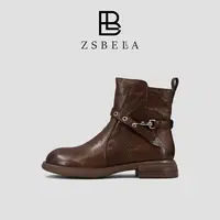 ZSBELLA2025新款女式短靴切尔西靴ZS1052