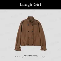 楚楚君 Laugh girl【摩登时代】立领麂皮绒纽扣酷飒外套WL53797J
