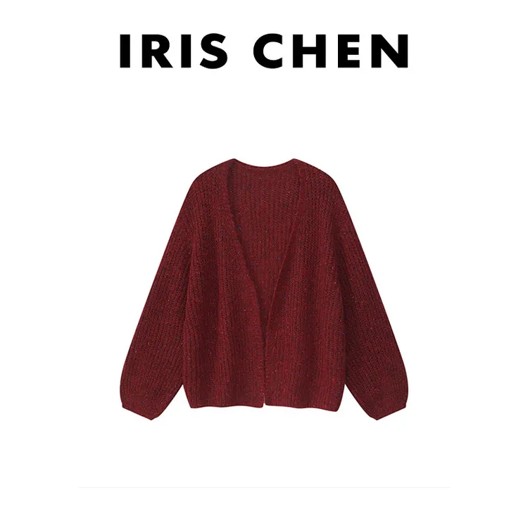 现货IRIS CHEN 潘多拉 2025秋“羊毛310g”慵懒百搭针织外套25WT706
