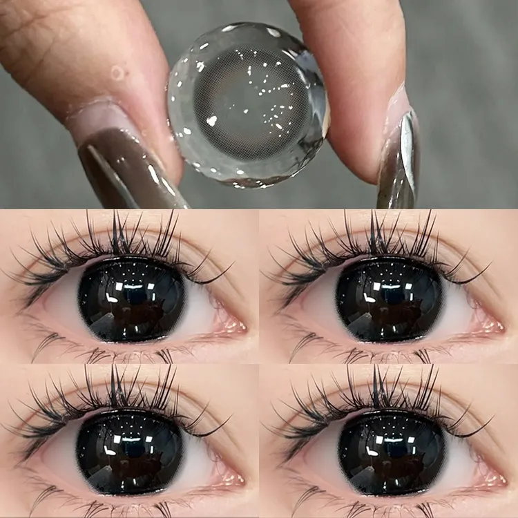 【日抛十片】奶油奥利奥黑色美瞳混血小直径水润次抛隐形眼镜自然