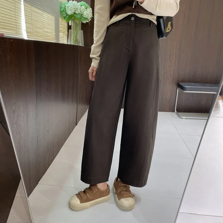 IMFLY金小金自制女装 休闲裤DYK2788初秋高腰显瘦工装女士裤子