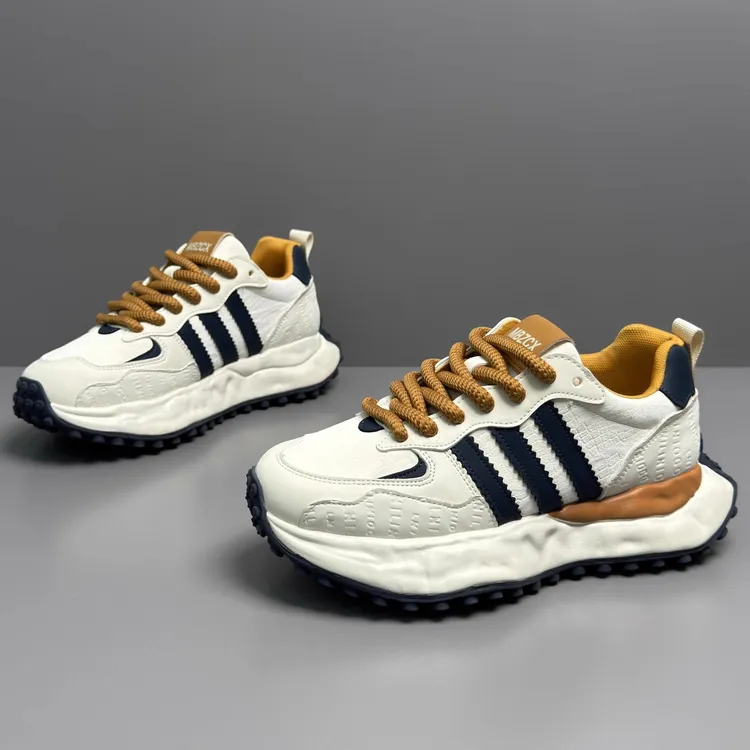 ICCLEK欧洲站阿甘鞋男2025秋季新款厚底增高鞋百搭运动休闲老爹鞋