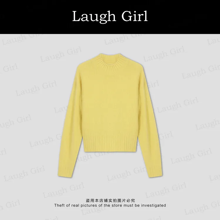 楚楚君 Laugh girl【纯色百搭】净版软糯短款宽松毛衣XL531002J