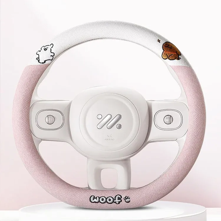 汽车方向盘套四季通用型麻料大众吸汗探歌途观L2023/24/25新款薄