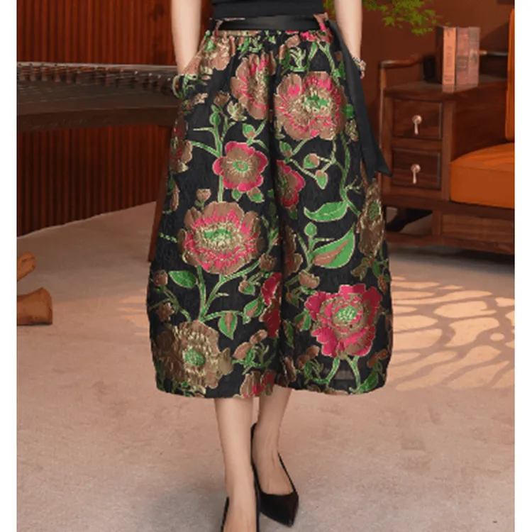 夏季新款女士花瓣倾诉休闲宽松花苞阔腿裤裤