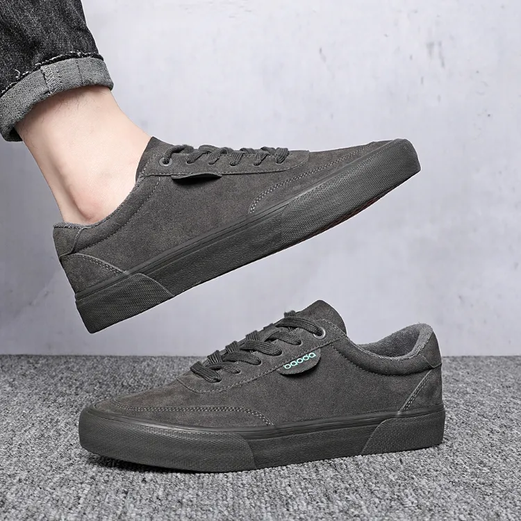 baoda/宝达2025秋季新款男士系带休闲鞋低帮厚底男鞋时尚反绒板鞋