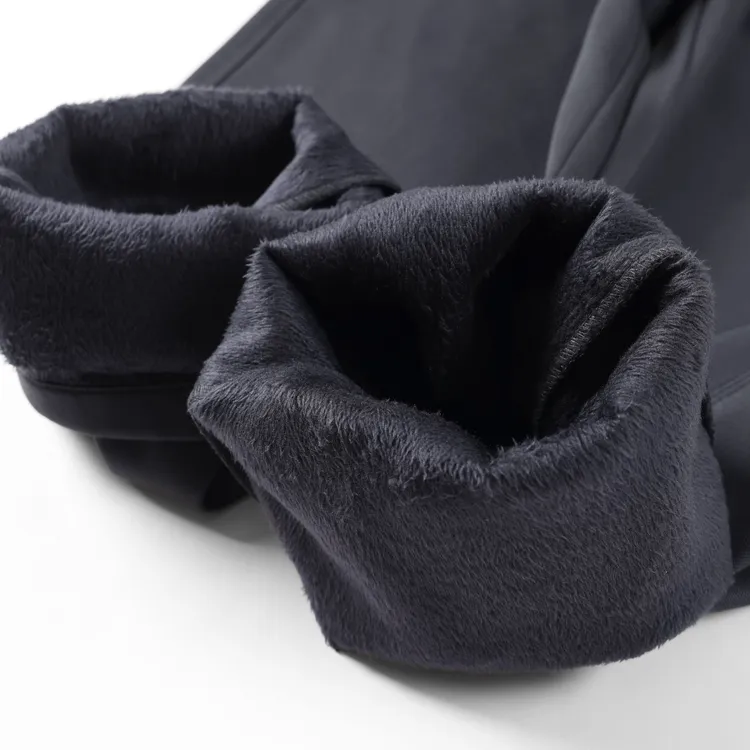 莱赛尔天丝棉加绒加厚保暖男士高腰抗皱宽松休闲裤男裤直筒长裤