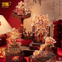 艺模十里红妆拼装全套拼装点翠凤冠3D立体拼图金属玩具送婚庆礼物